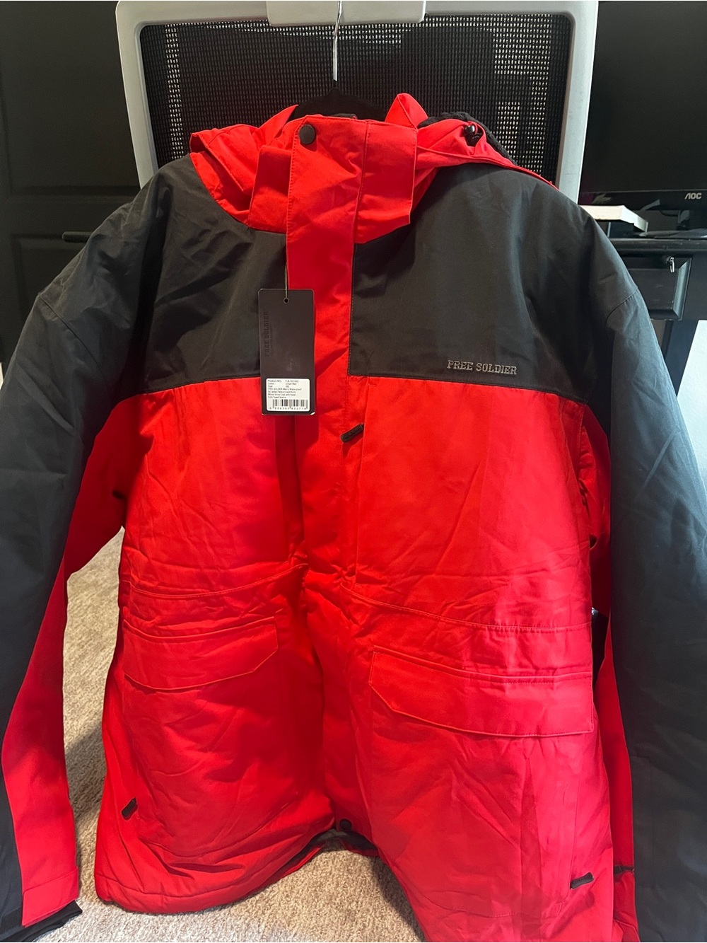 Waterproof Ski Jacket
Fleece Lined Warm Winter Snow Coat With Hood Fully 3XL - Picture 10 of 11